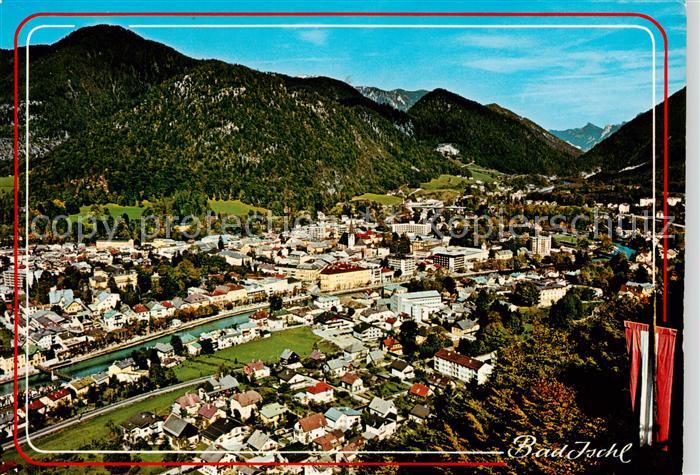 Bad Ischl Salzkammergut AT Panorama Kurstadt Blick vom Siriuskogel ins Trauntal