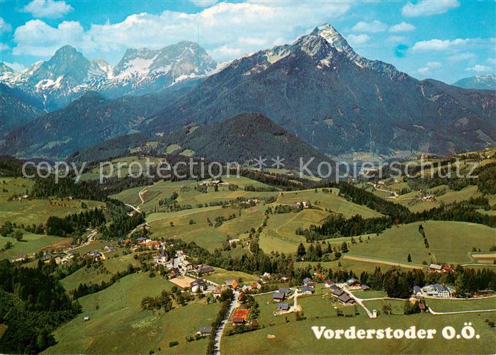 Vorderstoder AT Panorama mit Toten Gebirge