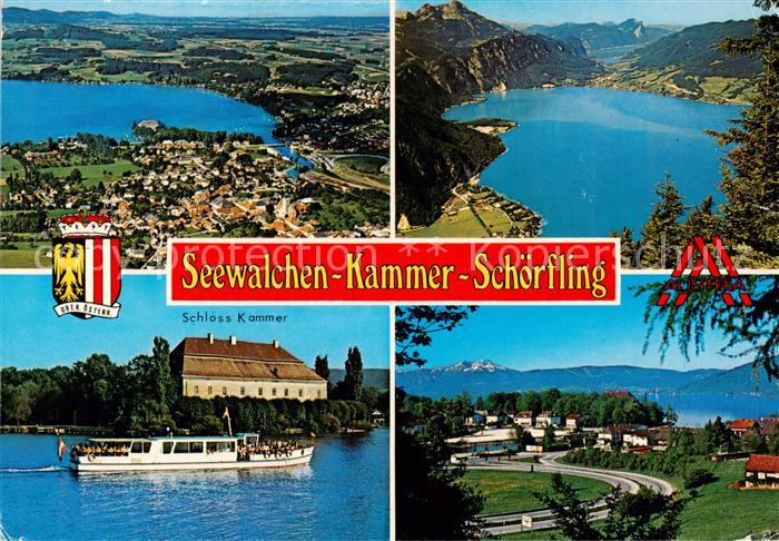 Seewalchen Attersee AT mit Kammer und Schoerfling am Attersee Schloss Fahrgastsc