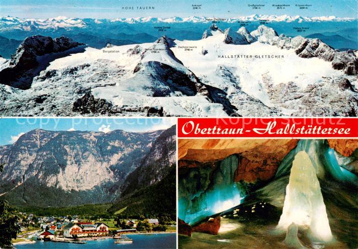 Obertraun Oberoesterreich AT Panorama Hallstaettersee Gletscher Gebirgspanorama