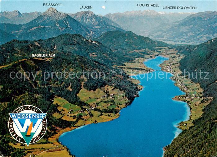 Weissensee Kaernten AT Panorama Blick gegen Drautal und Lienzer Dolomiten