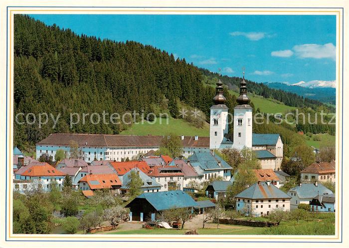 Gurk Gurktal Kaernten AT Ansicht mit Dom Romanische Pfeilerbasilika
