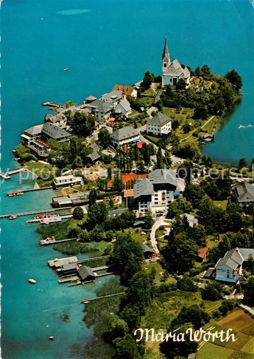 Maria Woerth Woerthersee Kaernten AT Fliegeraufnahme