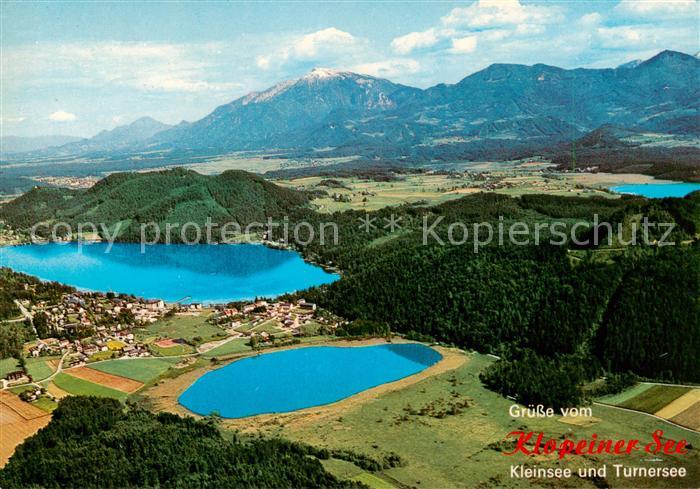 Klopeinersee Kaernten AT mit Kleinsee und Turnersee