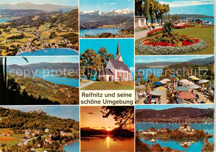 Reifnitz Woerthersee und Umgebung Alpenpanorama Kapelle Maria Woerth