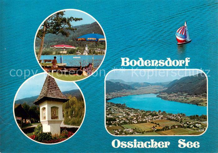 Bodensdorf Ossiacher See AT Strandpromenade Bildstock Luftbild