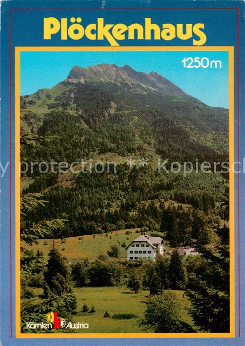 Ploeckenhaus 1250m Koetschach-Mauthen Kaernten AT Berghaus am Ploeckenpass gegen