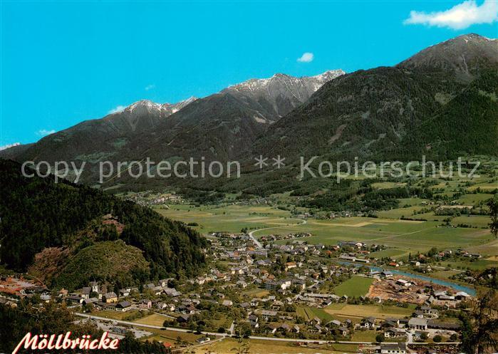 Moellbruecke Panorama Ferienort zwischen Moell und Drau Reisseckgruppe