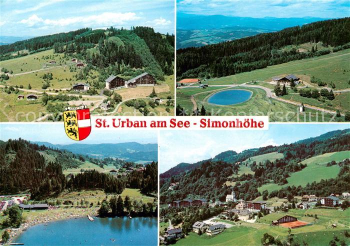St Urban Urbansee Kaernten AT Panorama Luftkurort Wintersportplatz
