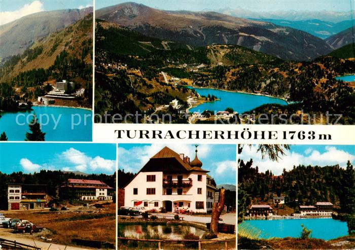 Turracherhoehe 1783m Kaernten Steiermark Panorama Hoehenluftkurort Luftbild Hote