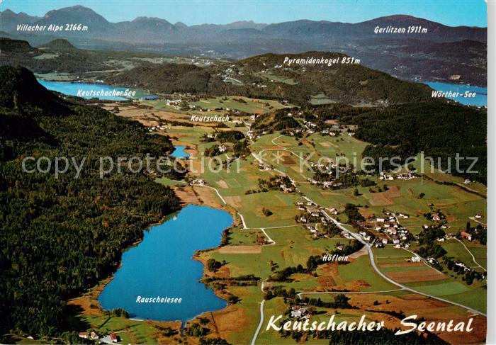 Keutschach am See Kaernten AT Blick ueber das Keutschacher Seental