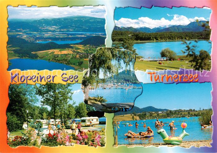 Turnersee Kaernten AT Panorama Erholungs- und Urlaubsgebiet Alpen Luftbild Campi