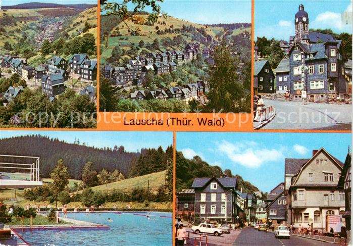 Lauscha Teilansichten Huettenplatz Bad Kulturhaus
