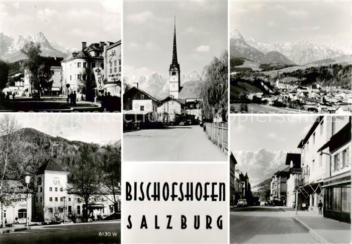 Bischofshofen am Zimmerberg AT Teilansichten Hauptstrasse Kirche Panorama Alpen