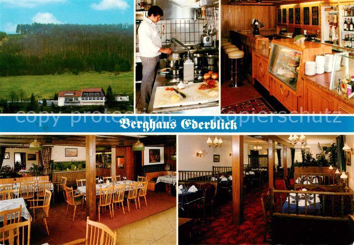 Meckhausen Berghaus Ederblick Gastraum Kueche Panorama