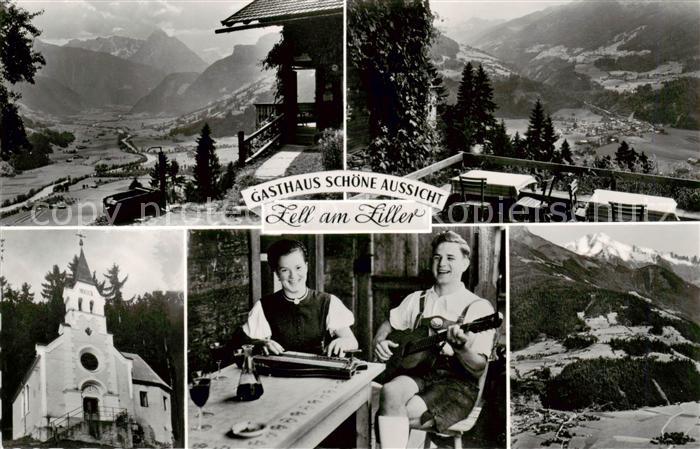 Zell Ziller Tirol AT Gasthaus Schoene Aussicht Panorama Kirche