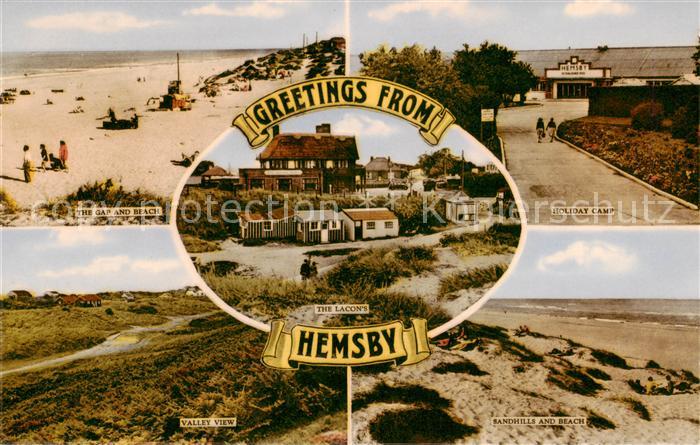 Hemsby UK The Gap and Beach Holiday Camp Valley View Sandhills and Beach