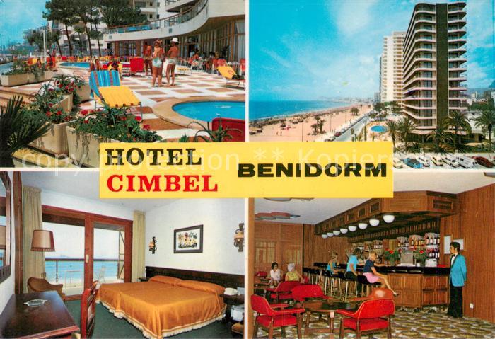 Benidorm ES Hotel Cimbel Terrasse Zimmer Bar