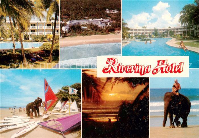 Kaluwamodera Beruwela Sri Lanka Riverina Hotel Pool Landschaften Elefantenreiten