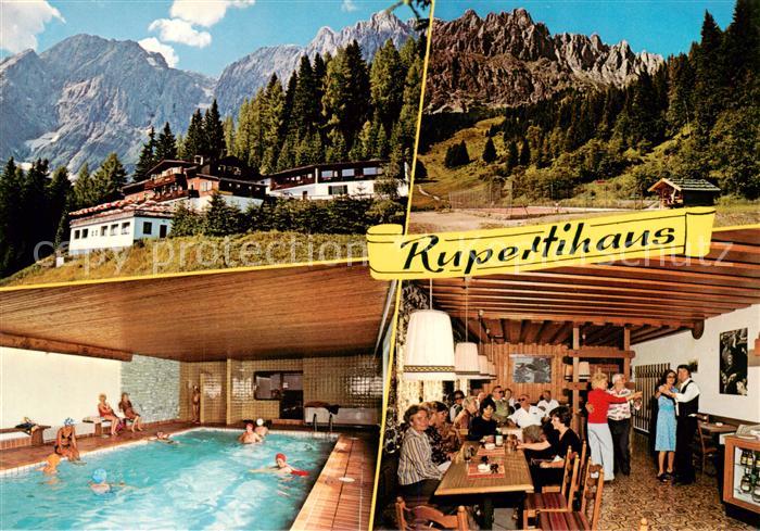Muehlbach Hochkoenig AT Alpengasthof Rupertihaus Hallenbad Gastraum