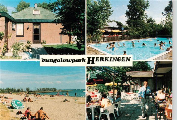 Herkingen Bungalowpark Herkingen Freibad Strand Terrasse