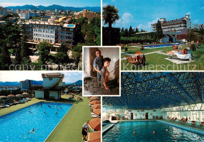 Abano Terme Hotel Terme Grand Torino Frei und Hallenbad Liegewiese Fango Anwendu