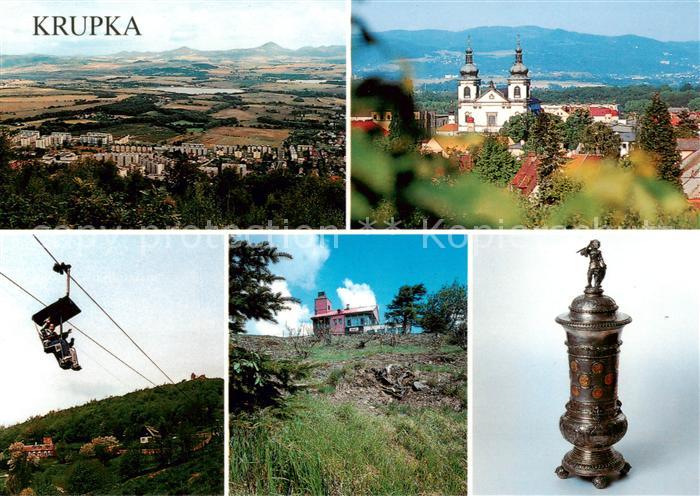 Krupka Graupen CZ Mueckenberg Panorama Zinnbecher aus der Museumssammlung Drahts