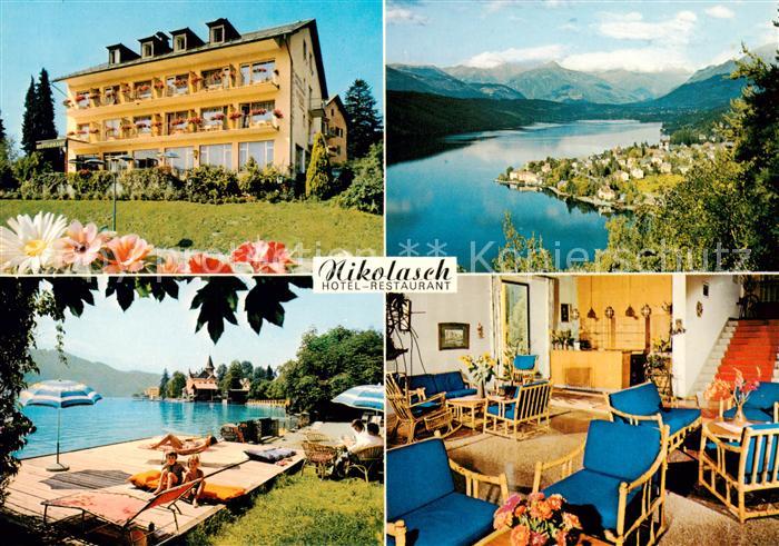 Millstatt Millstaettersee Kaernten AT Nikolasch Hotel Restaurant Strandbad Gastr