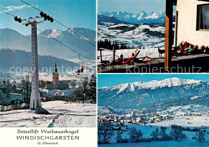 Windischgarsten AT Sessellift Wurbauerkogel Hotel Terrasse Panorama