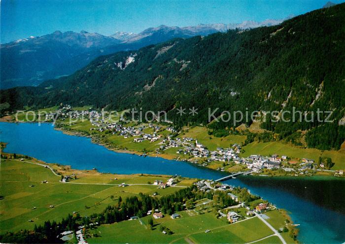 Weissensee Kaernten AT Fliegeraufnahme
