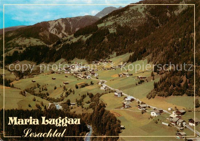 Maria-Luggau Kaernten AT Fliegeraufnahme mit Wallfahrtskirche Maria Schnee