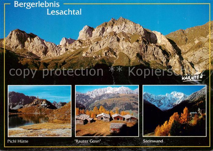 Lesachtal Kaernten AT Pichl Huette Rauter Gosn Steinwand