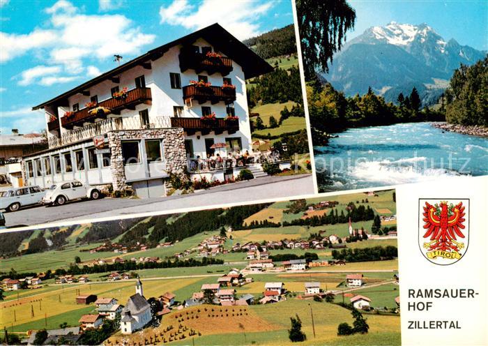 Hippach Tirol AT Gasthaus Ramsauer Hof Fliegeraufnahme