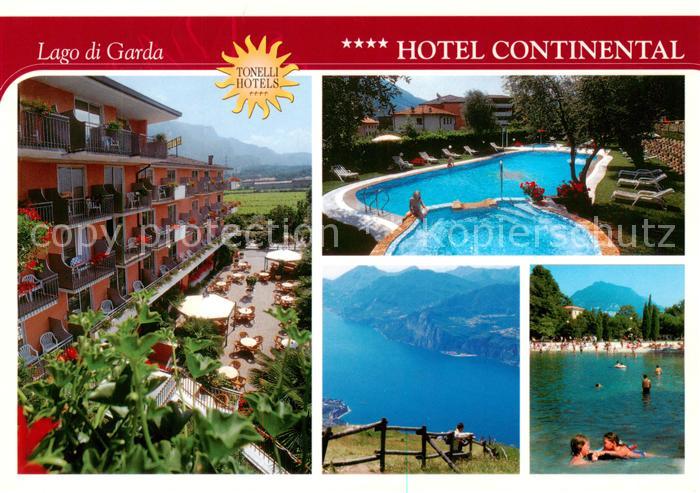 Nago Lago di Garda IT Hotel Continental Schwimmbad Seepartie Panorama