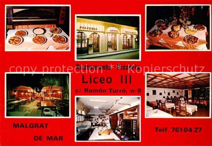 Malgrat-de-Mar Cataluna ES Restaurante Pizzeria Liceo III Gastraeume