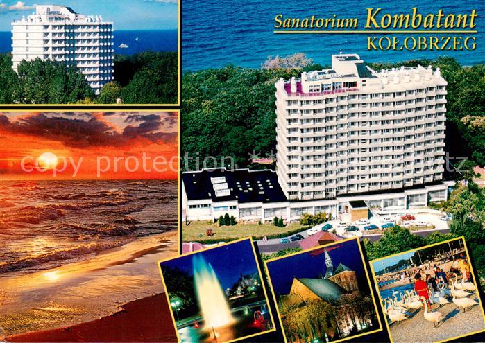 Kolobrzeg Kolberg Ostseebad PL Sanatorium Kombatant Teilansichten Strand