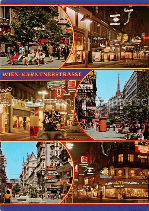 Wien AT Kaerntnerstrasse mit Stephansdom