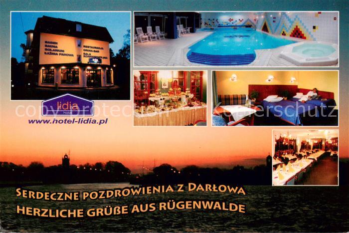 Darlowo Ruegenwalde Pommern PL Hotel Lidia Hallenbad Gastraum Zimmer