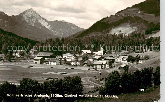 Arnbach Sillian Panorama mit Sarl Kofel Sommerfrische