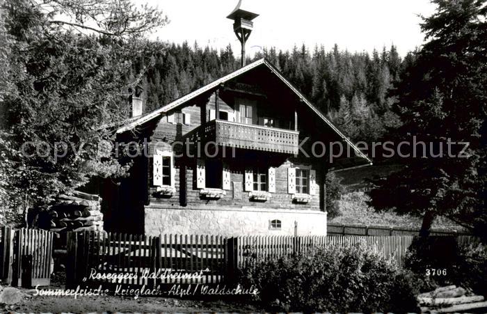 Krieglach Steiermark AT Roseggers Waldheimat Gasthaus zur Waldschule Sommerfrisc