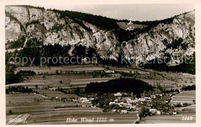 Stollhof Hohe Wand Niederoesterreich AT Panorama