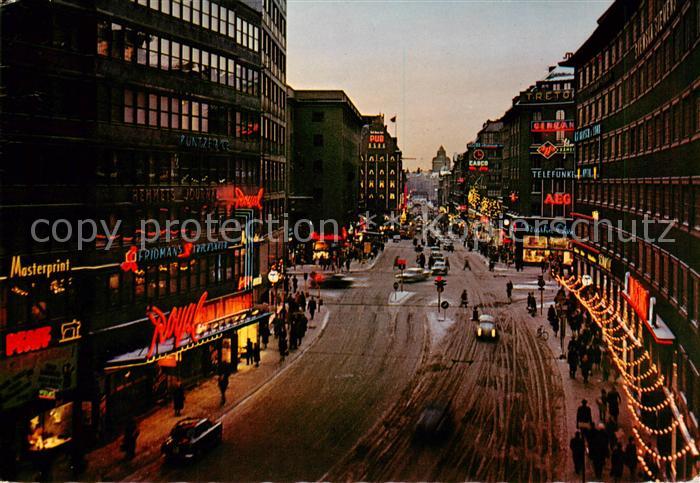 Stockholm Stadtzentrum Nachtaufnahme