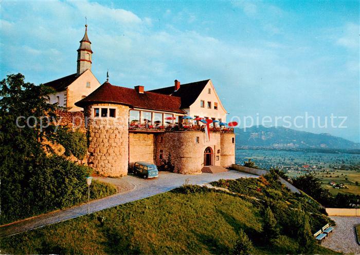 Bregenz Vorarlberg Bodensee Burgrestaurant Gebhardsberg Blick gegen Hohe Kugel