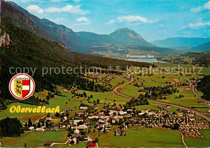 Hermagor Kaernten AT Panorama Erholungsort am Pressegger See