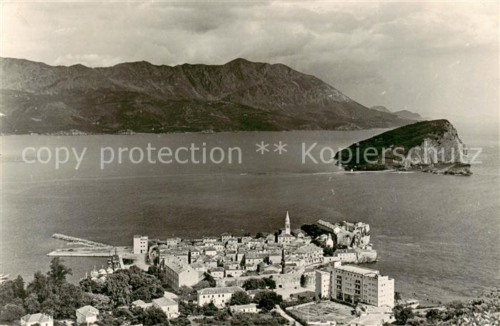 Budva Montenegro Panorama Kuestenort