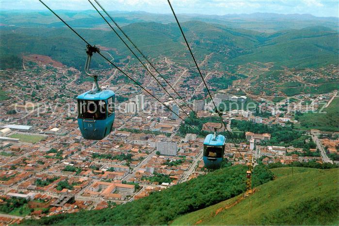 Pocos de Caldas Brazil Vista parcial com teleférico