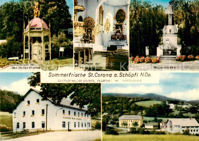 St Corona Wechsel Sommerfrische Der Heilige Brunnen Inneres Wallfahrtskirche Kri