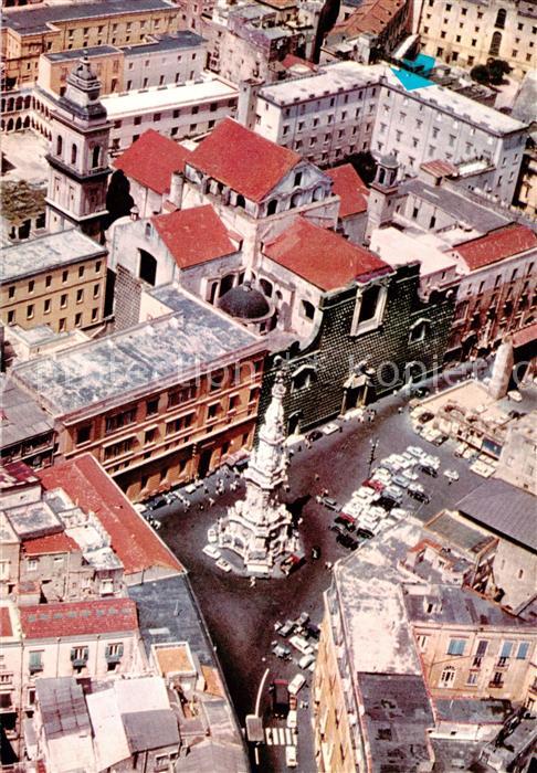 Napoli Neapel IT Chiesa del Gesu Nuovo veduta aerea