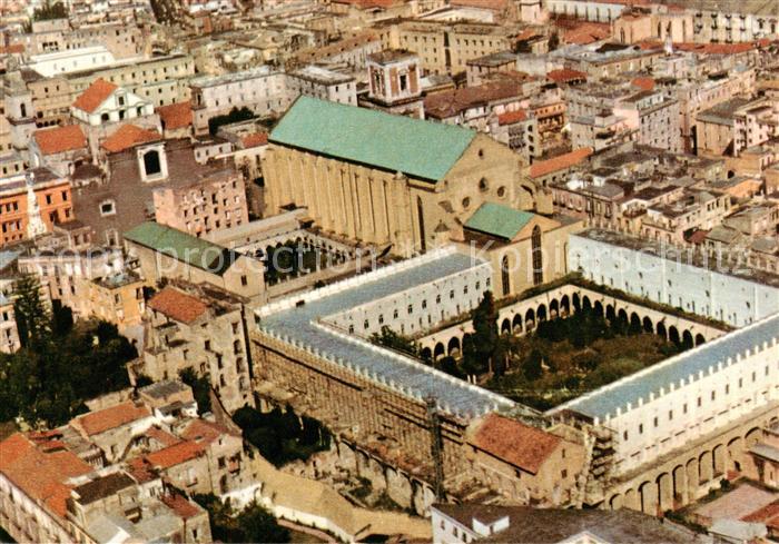Napoli Neapel IT Monastero di Santa Chiara XIV seccolo veduta aerea