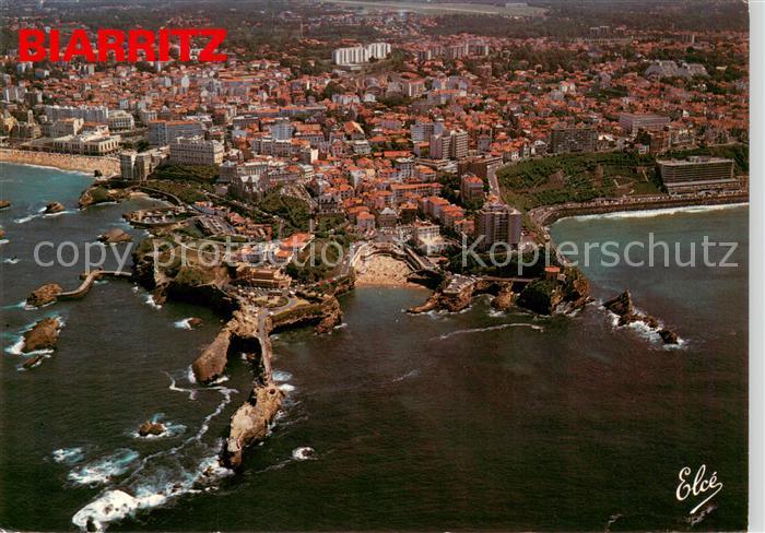 Biarritz Pyrenees Atlantiques Vue aérienne sur le Rocher de la Vierge